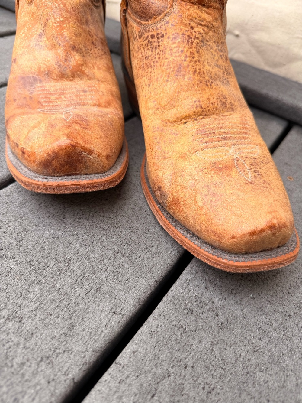 Men's Brown Leather Western Cowboy Boots size: 10.5 - Picture 3 of 10